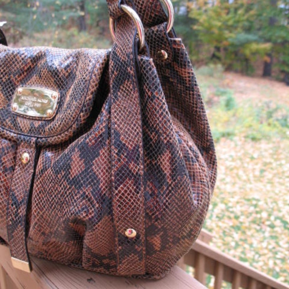 NWT Michael Kors Brimfied leather handbag purse - Picture 3 of 7